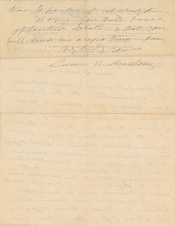 Lot #159 Susan B. Anthony: The women's rights advocate sends materials on suffrage - Image 2