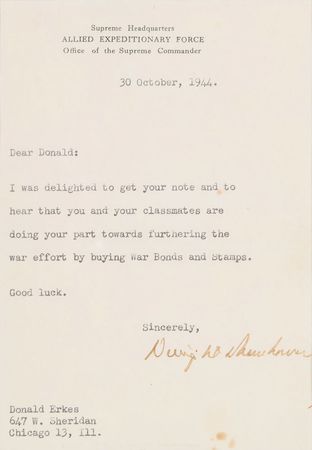 Lot #354 Dwight D. Eisenhower Typed Letter Signed - Image 2