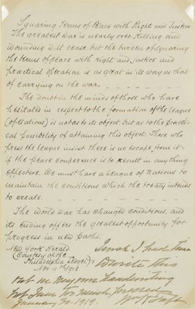 Lot #54 William H. Taft Signed Note - Image 2