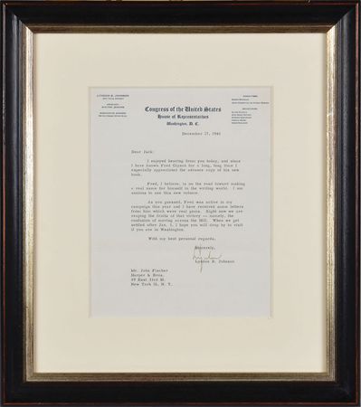 Lot #112 Lyndon B. Johnson Typed Letter Signed - Image 1
