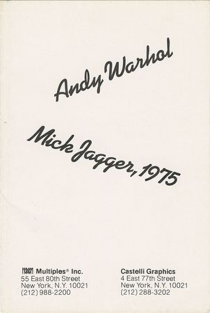 Lot #534 Andy Warhol: Warhol's ten-part 1975 take on Mick Jagger - Image 2
