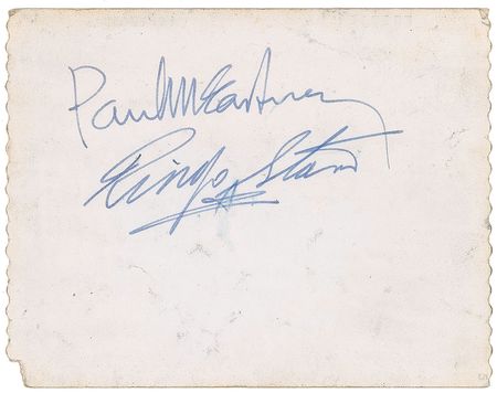 Lot #691 Beatles: McCartney and Starr Signed Photograph - Image 1