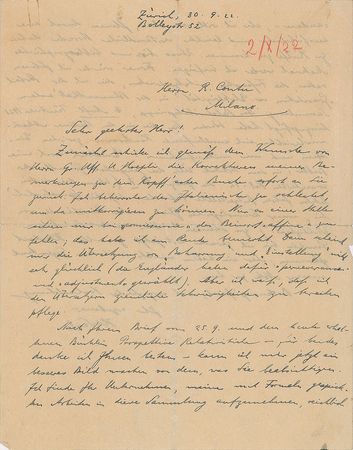 Lot #198 Hermann Weyl Handwritten Letter Signed - Image 1