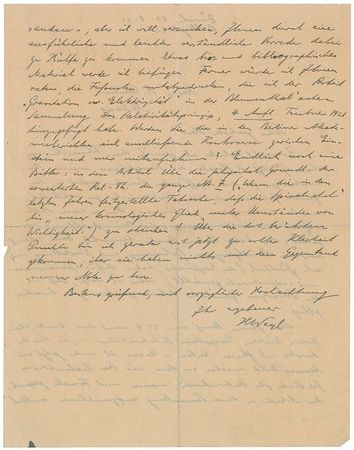 Lot #198 Hermann Weyl Handwritten Letter Signed - Image 2