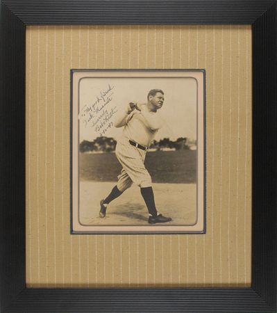 Lot #1079 Babe Ruth: Vintage post-swing photo of the Bambino - Image 2