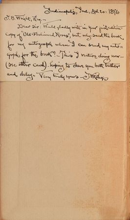 Lot #646 James Whitcomb Riley - Image 1