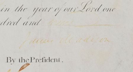 Lot #6 James Madison Signed Document - Image 2