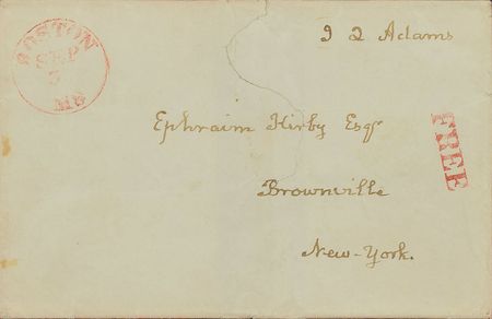 Lot #11 John Quincy Adams Envelope - Image 2