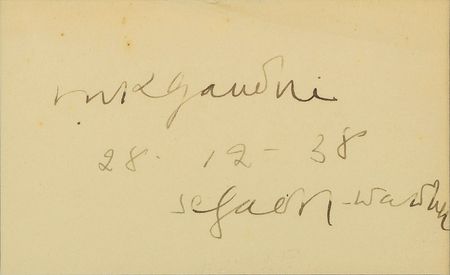 Lot #162 Mohandas Gandhi Signature - Image 2
