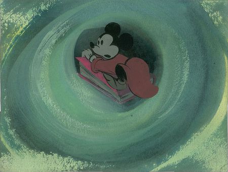Lot #1169 Mickey Mouse concept painting from Fantasia: Mickey's whirlpool dream as Yen Sid's apprentice - Image 1