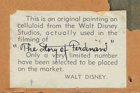 Lot #1154 Matador production cel from Ferdinand the Bull: A Walt Disney caricature from his 1938 Oscar winner - Image 2
