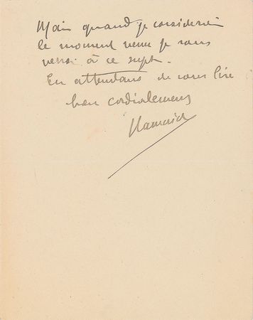 Lot #531 Maurice de Vlaminck Handwritten Letter Signed - Image 2