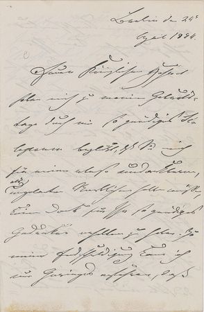 Lot #237 King Wilhelm I Handwritten Letter Signed - Image 1