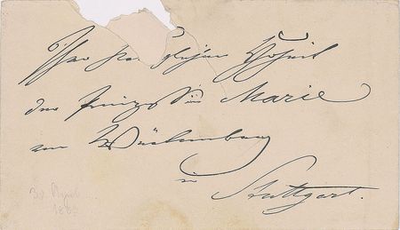 Lot #237 King Wilhelm I Handwritten Letter Signed - Image 4
