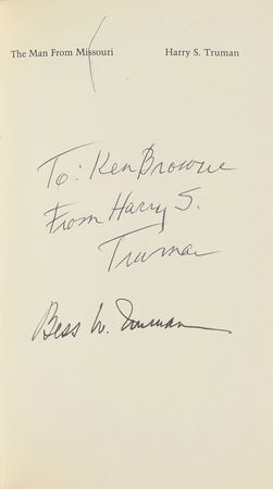 Lot #141 Harry and Bess Truman - Image 1