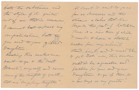 Lot #391 Joshua Lawrence Chamberlain: The Civil War hero plans a hike to 