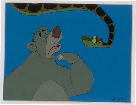 Lot #1220 Baloo and Kaa production cels from The Jungle Book Production Cels - Image 1