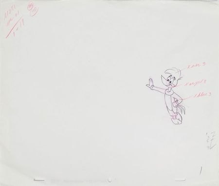 Lot #1275 Group of (10) Woody Woodpecker Production Drawings and a Walter Lantz Signed Check Group Lot - Image 11