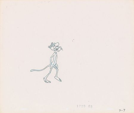 Lot #1296 Group of (3) Pink Panther Production Cels and (2) Production Drawings Group Lot - Image 2