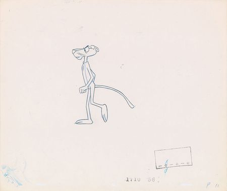 Lot #1296 Group of (3) Pink Panther Production Cels and (2) Production Drawings Group Lot - Image 4