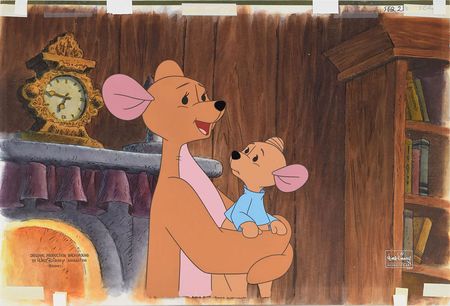 Lot #1260 Kanga and Roo production key master background set-up from The Tigger Movie Production Key Master Background Set-Up - Image 1