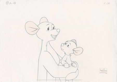Lot #1260 Kanga and Roo production key master background set-up from The Tigger Movie Production Key Master Background Set-Up - Image 2