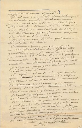Lot #494 Frederic-Auguste Bartholdi Handwritten Letter Signed - Image 3