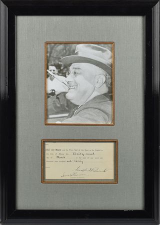 Lot #137 Franklin D. Roosevelt Signature - Image 1