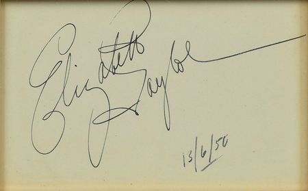 Lot #974 Elizabeth Taylor Signature - Image 2
