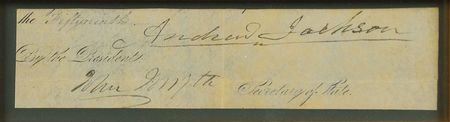 Lot #15 Andrew Jackson Signature - Image 2
