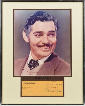 Lot #911 Clark Gable Check - Image 1