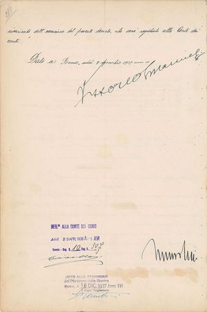Lot #370 Benito Mussolini and Vittorio Emanuele III - Image 2