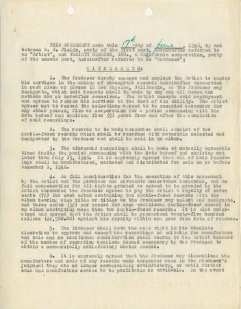 Lot #907 W. C. Fields Signed Document - Image 1