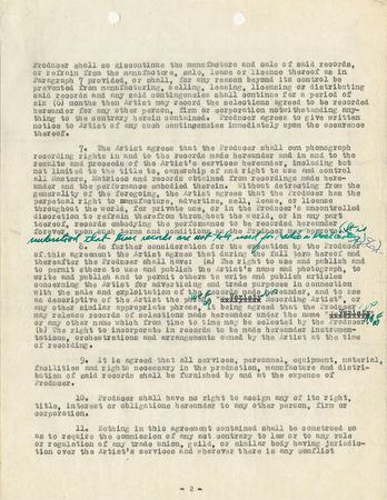 Lot #907 W. C. Fields Signed Document - Image 2