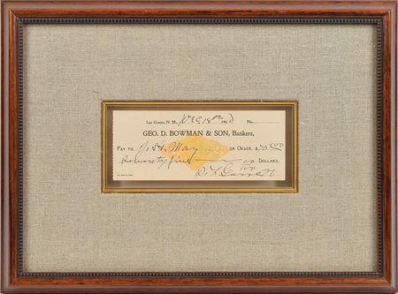 Lot #253 Pat Garrett: Billy the Kid's killer cuts a check - Image 1