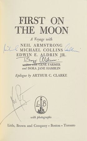 Lot #439 Apollo 11: First on the Moon, fully signed by the Apollo 11 crew - Image 1