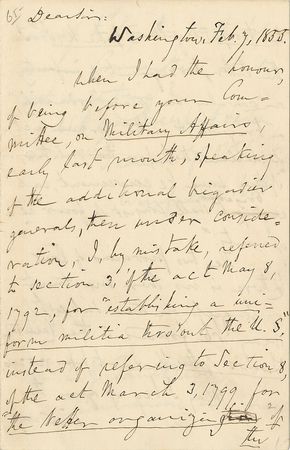 Lot #419 Winfield Scott Handwritten Letter Signed - Image 1