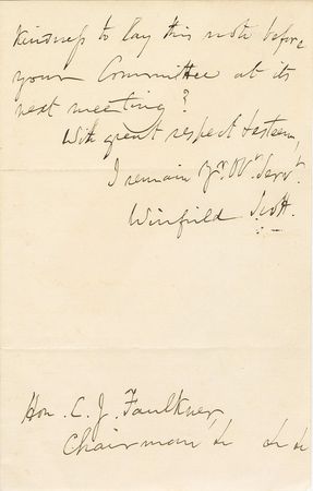 Lot #419 Winfield Scott Handwritten Letter Signed - Image 3