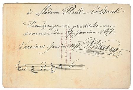 Lot #671 Henri Vieuxtemps Signed Photograph - Image 2
