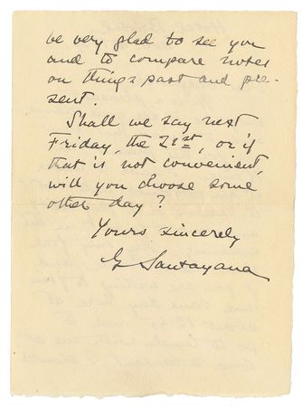 Lot #651 George Santayana Handwritten Letter Signed - Image 2