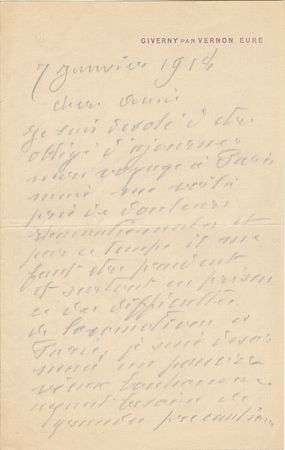 Lot #518 Claude Monet: Monet negotiates the sale of his 'Norwegian' canvases - Image 1