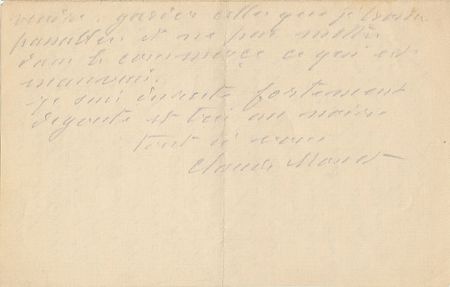 Lot #518 Claude Monet: Monet negotiates the sale of his 'Norwegian' canvases - Image 4