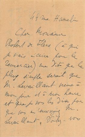 Lot #607 Marcel Proust: Desirable letter by the revered author of In Search of Lost Time - Image 1