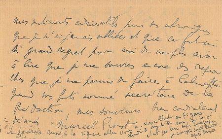 Lot #607 Marcel Proust: Desirable letter by the revered author of In Search of Lost Time - Image 4