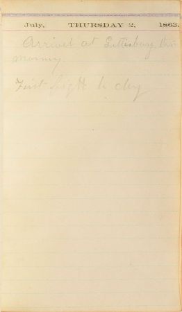 Lot #404 Gettysburg: A New Hampshire private's diary from 