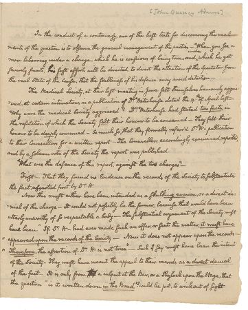 Lot #14 John Quincy Adams: Defending Dr. Benjamin Waterhouse in a controversy over his smallpox vaccine - Image 1