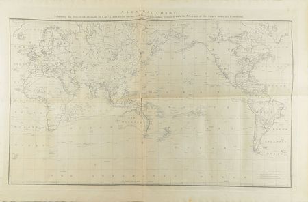 Lot #291 Atlas to Captain James Cook's Third Voyage: Folio of charts and engravings portraying Captain Cook's third voyage - Image 1