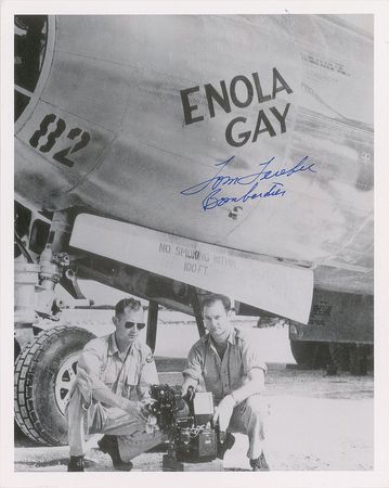 Lot #430 Enola Gay: Tibbets and Ferebee Signed Photographs - Image 2