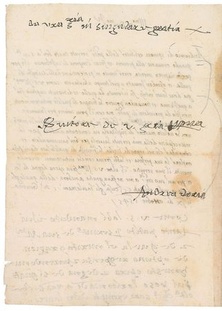Lot #414 Andrea Doria Handwritten Letter Signed - Image 2