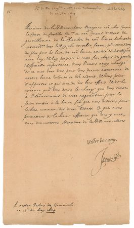 Lot #244 King James I: King James arranges negotiations with France for the marriage of his son to the sister of Louis XIII - Image 1
